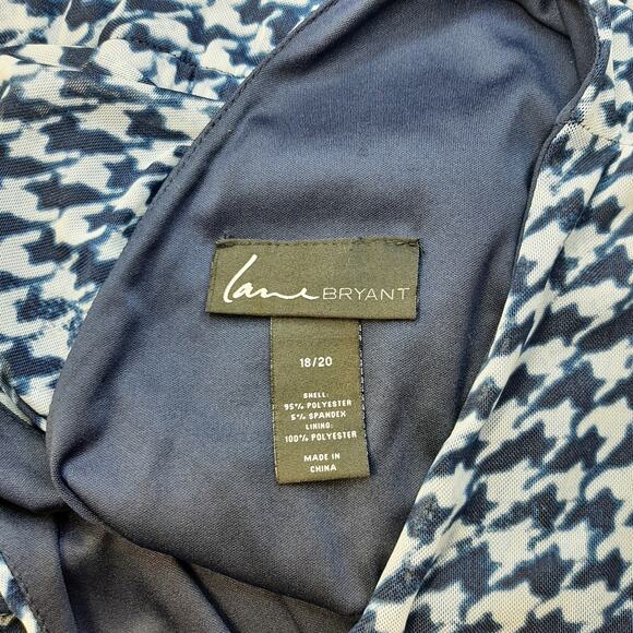 Lane Bryant Navy and Cream Design Dress l Size: 18/20 - Picture 9 of 13